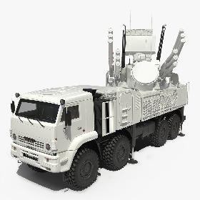 Pantsir S1 SA-22 Deployed Position 3D model
